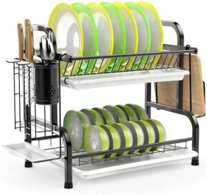 iSPECLE 304 Stainless Steel 2-Tier Dish Rack