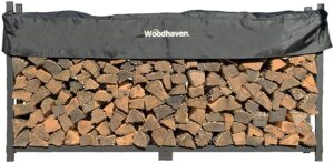 Woodhaven The 8 Foot Firewood Log Rack with Cover